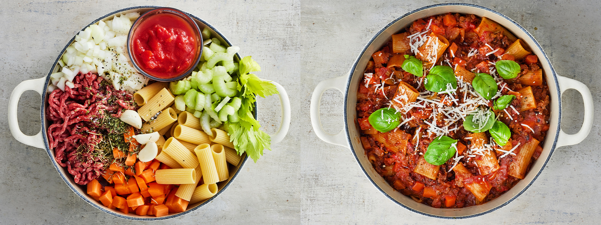 One-pot-pasta med kødsovs