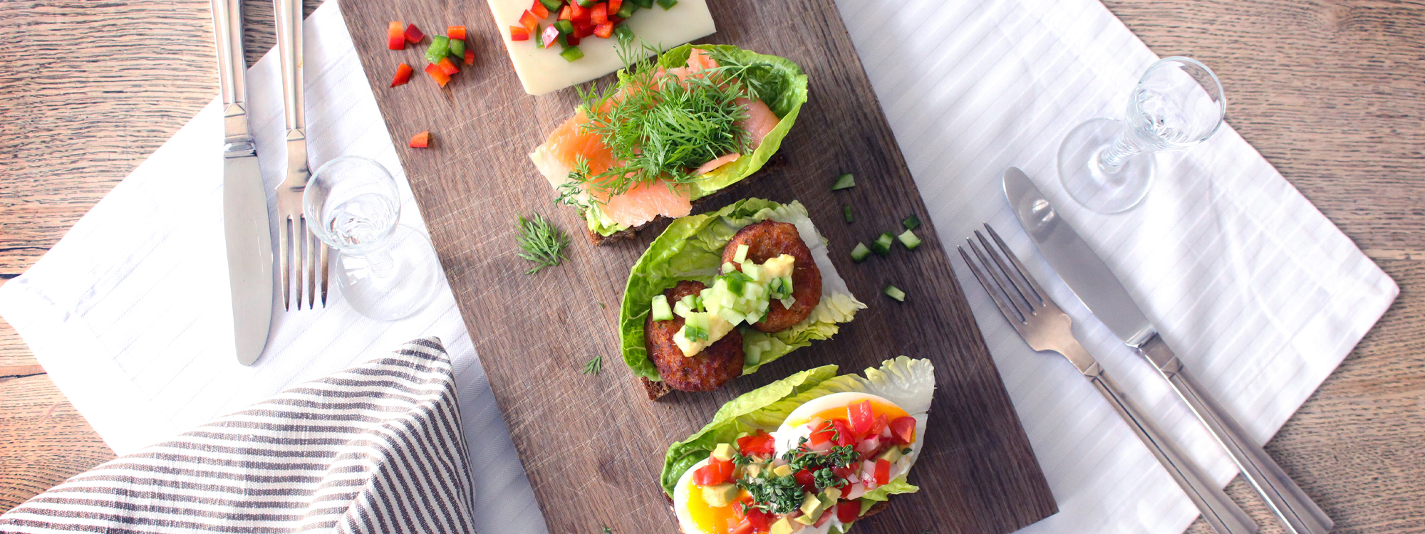 Smørrebrød med fuldkorn