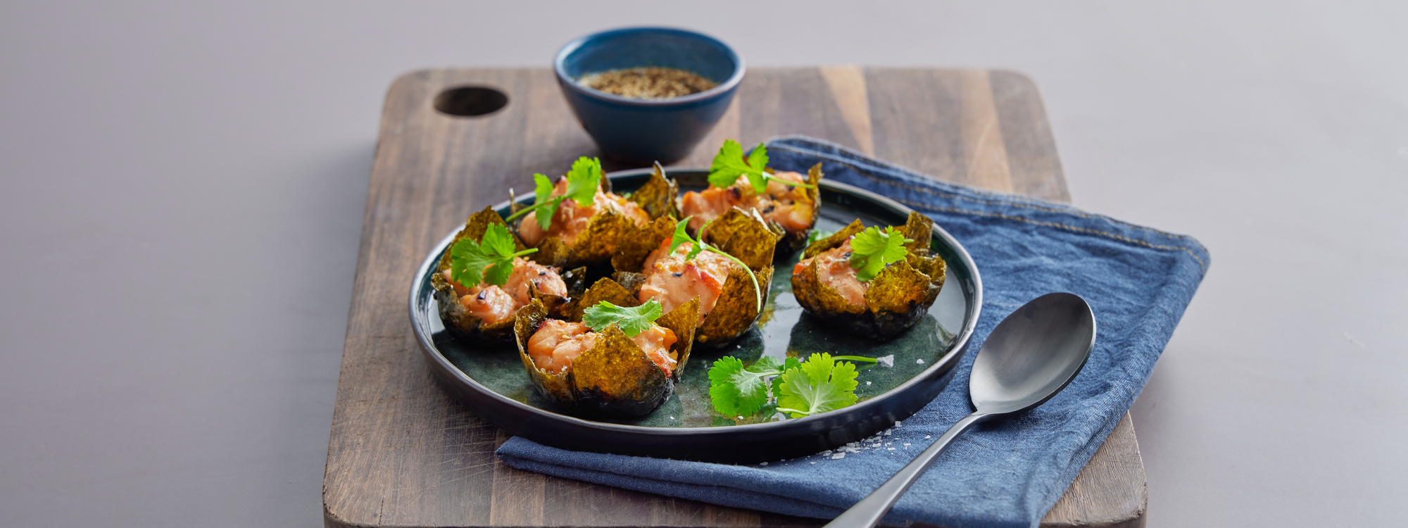 Sushimuffins med spicy laks