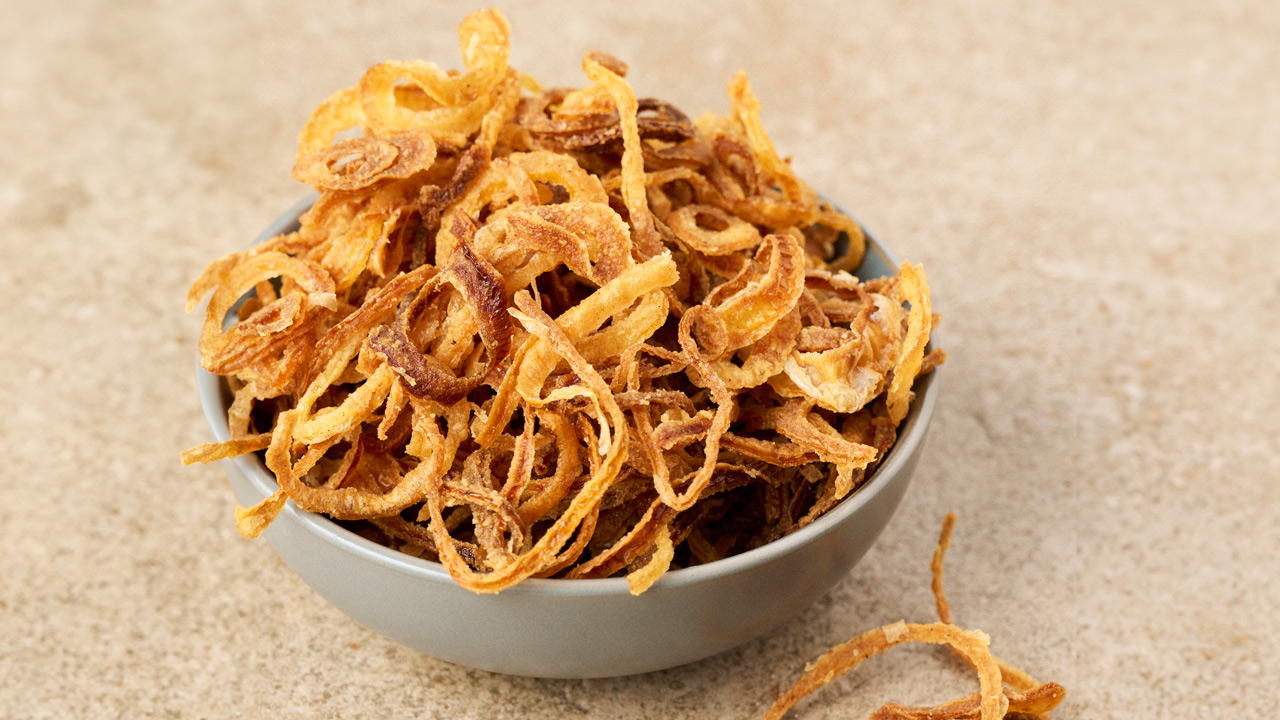 Ristet, sprøde, fedtfattige løg i airfryer