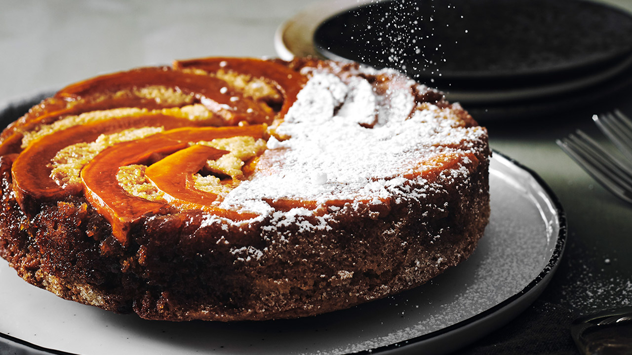 Græskar upside-down kage