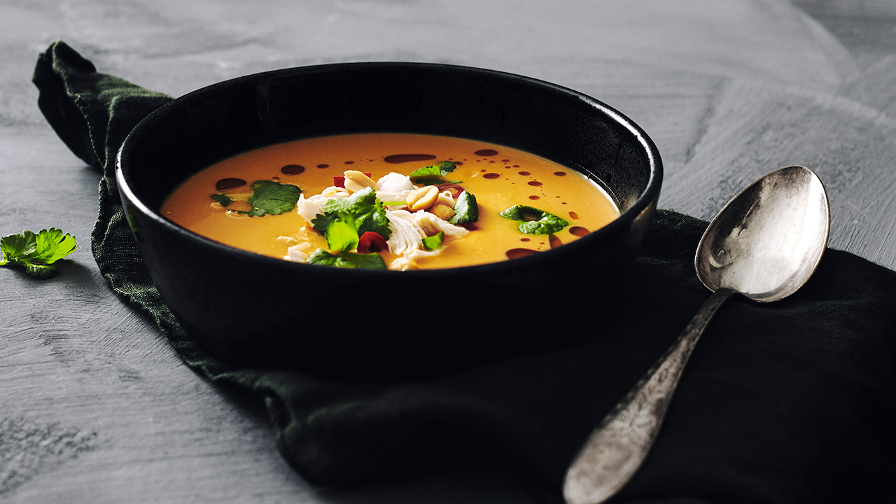 Asiatisk-inspireret suppe med græskar