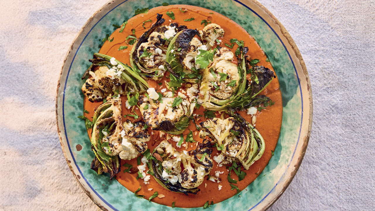 Blomkål med romesco