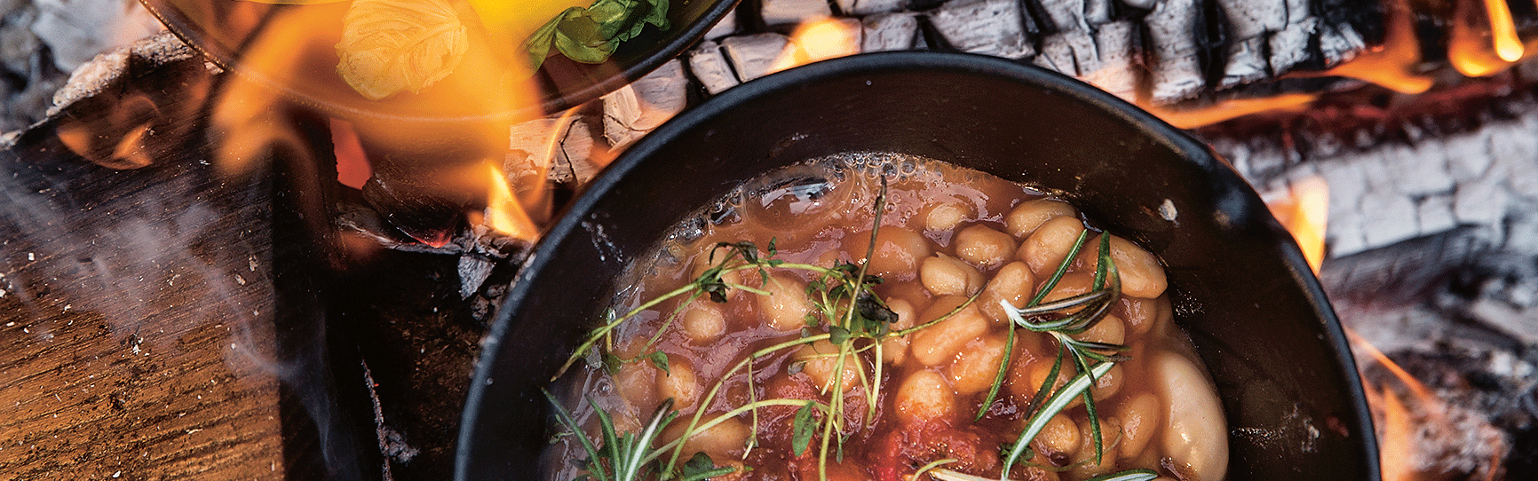 Bagte bønner på bål