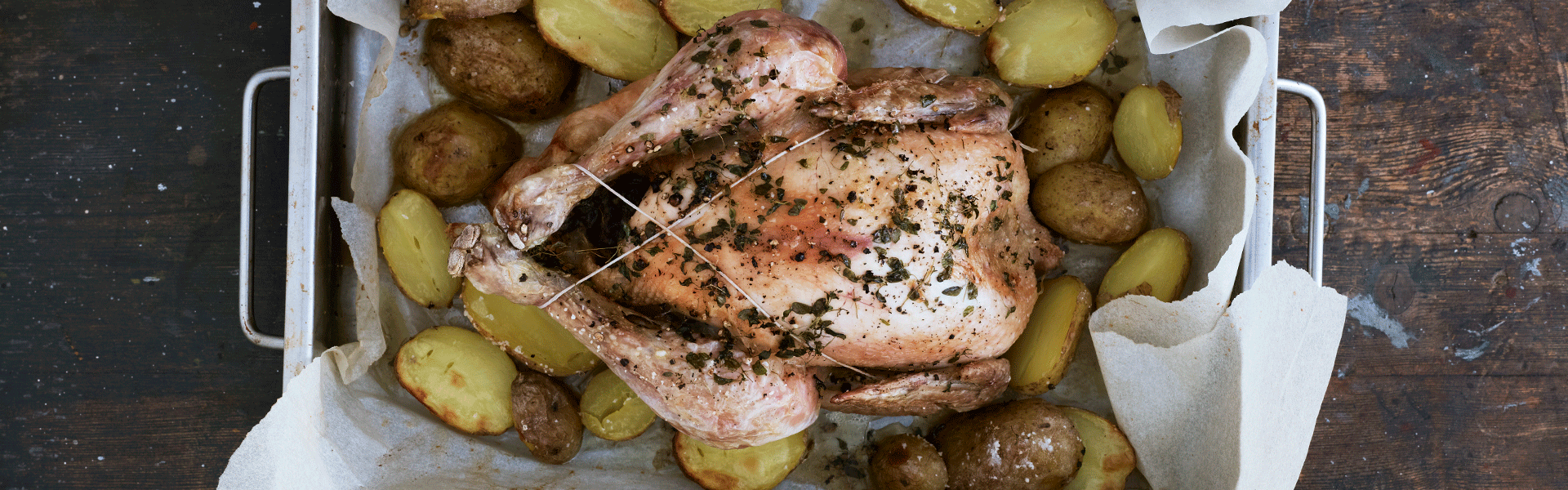 Timiankylling med majs og blommechutney