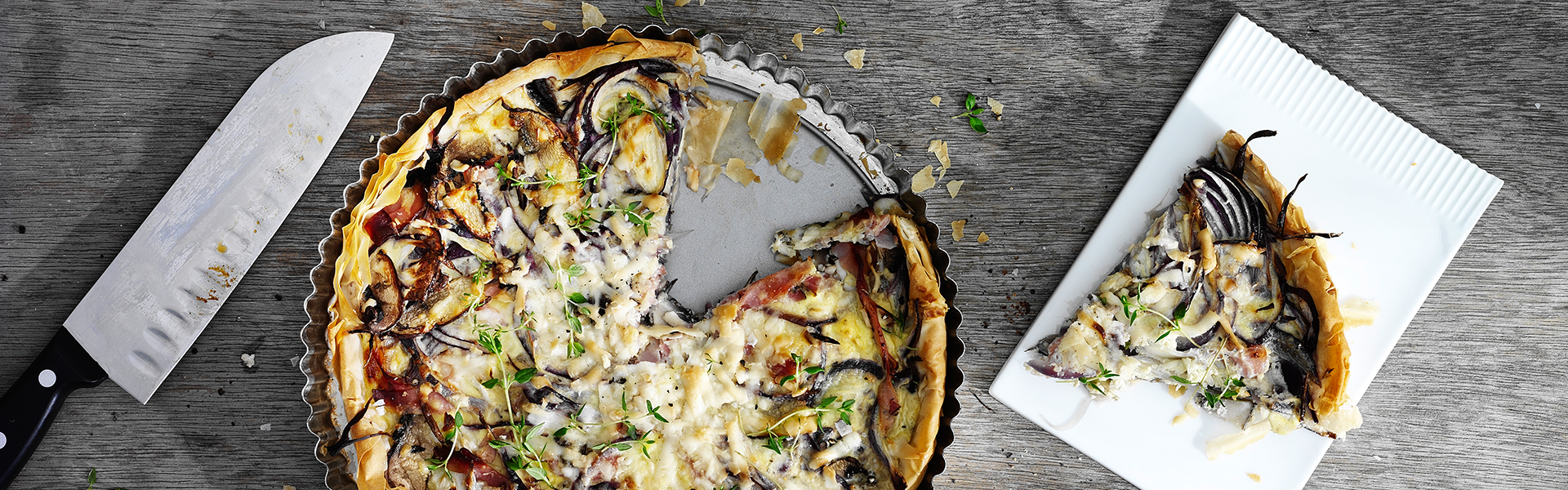 Grilltærte med svampe