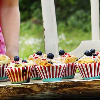 Nemme blåbærmuffins