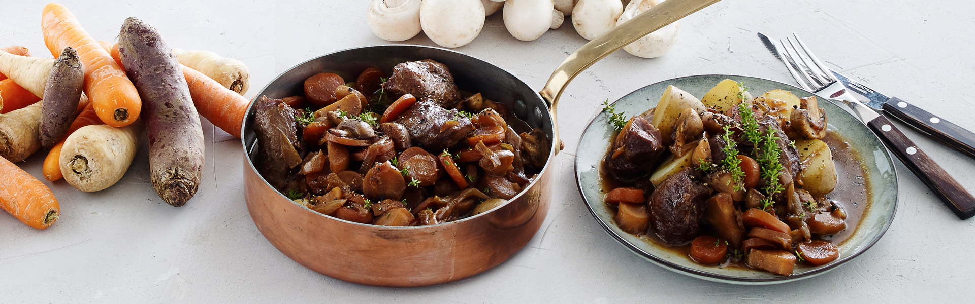 Svinekæber med champignon og øl