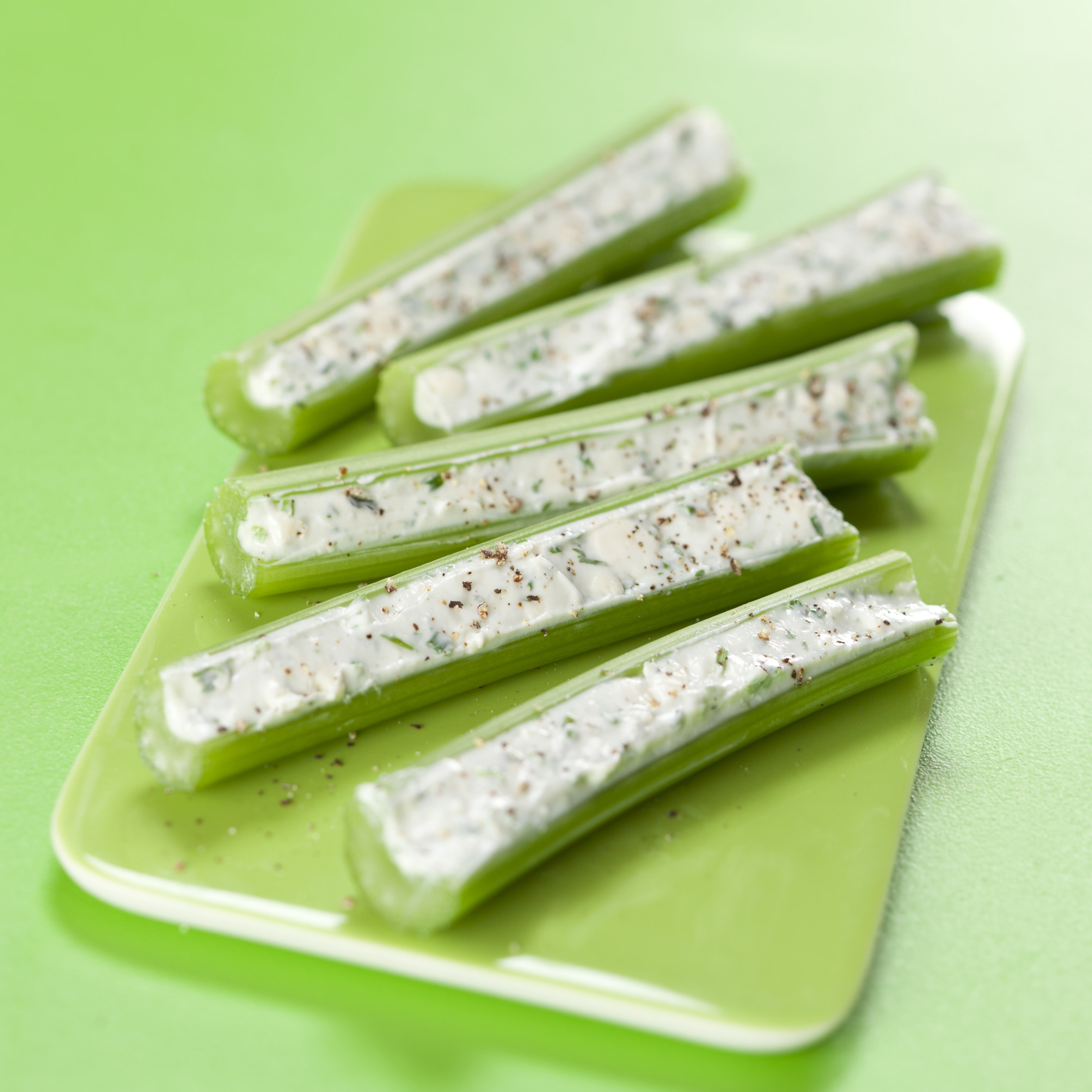 Bladselleri med blå ostecreme med persille