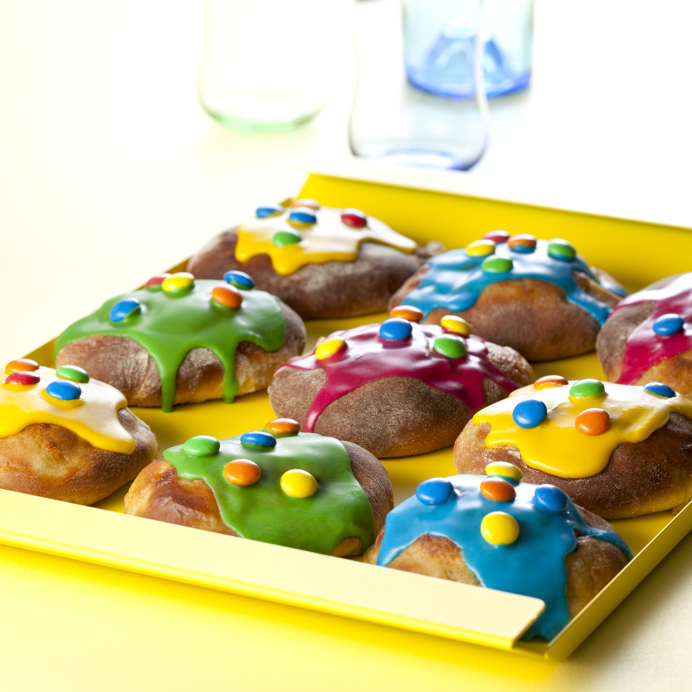 Fastelavnsboller med M&Ms