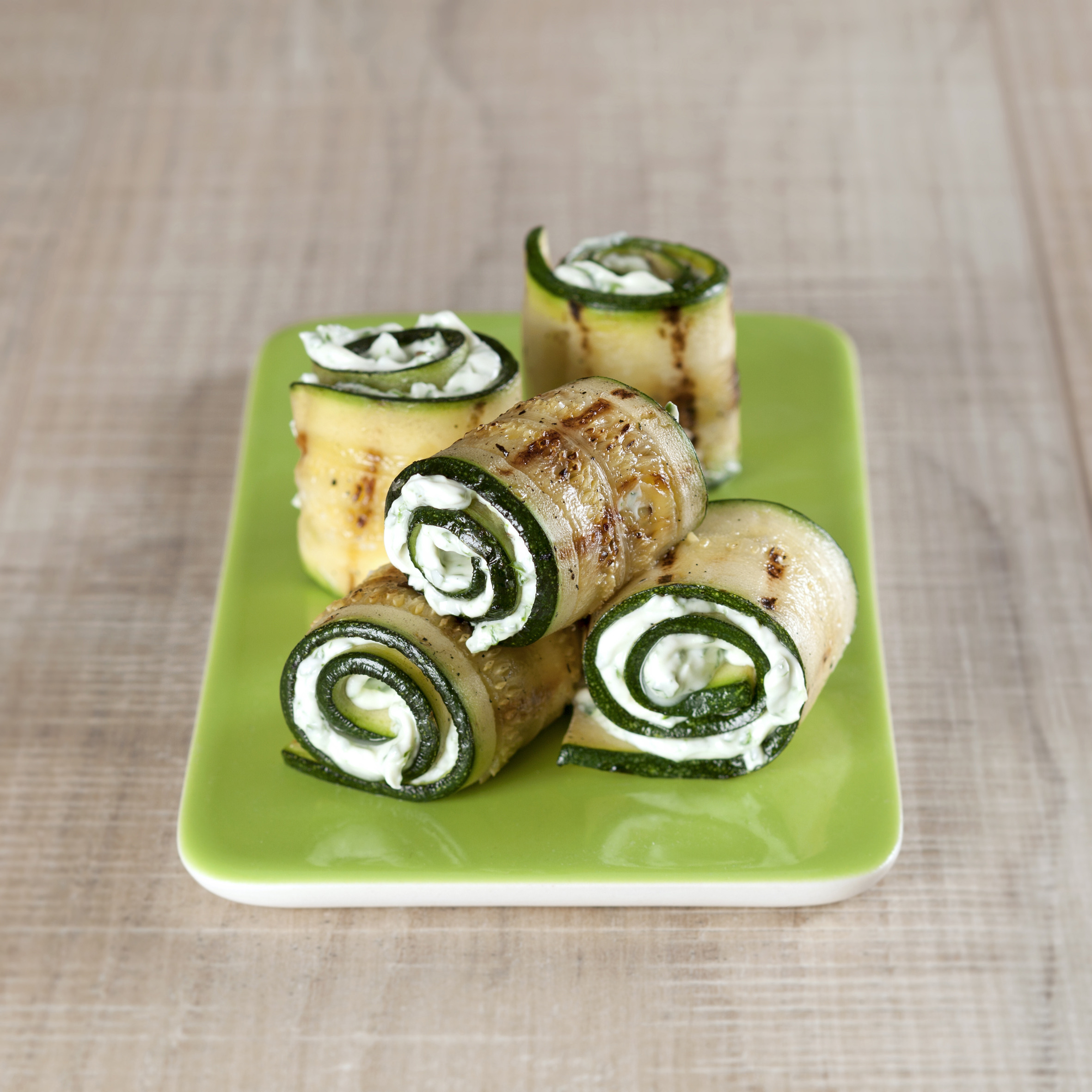 Grillet squash med ostecreme