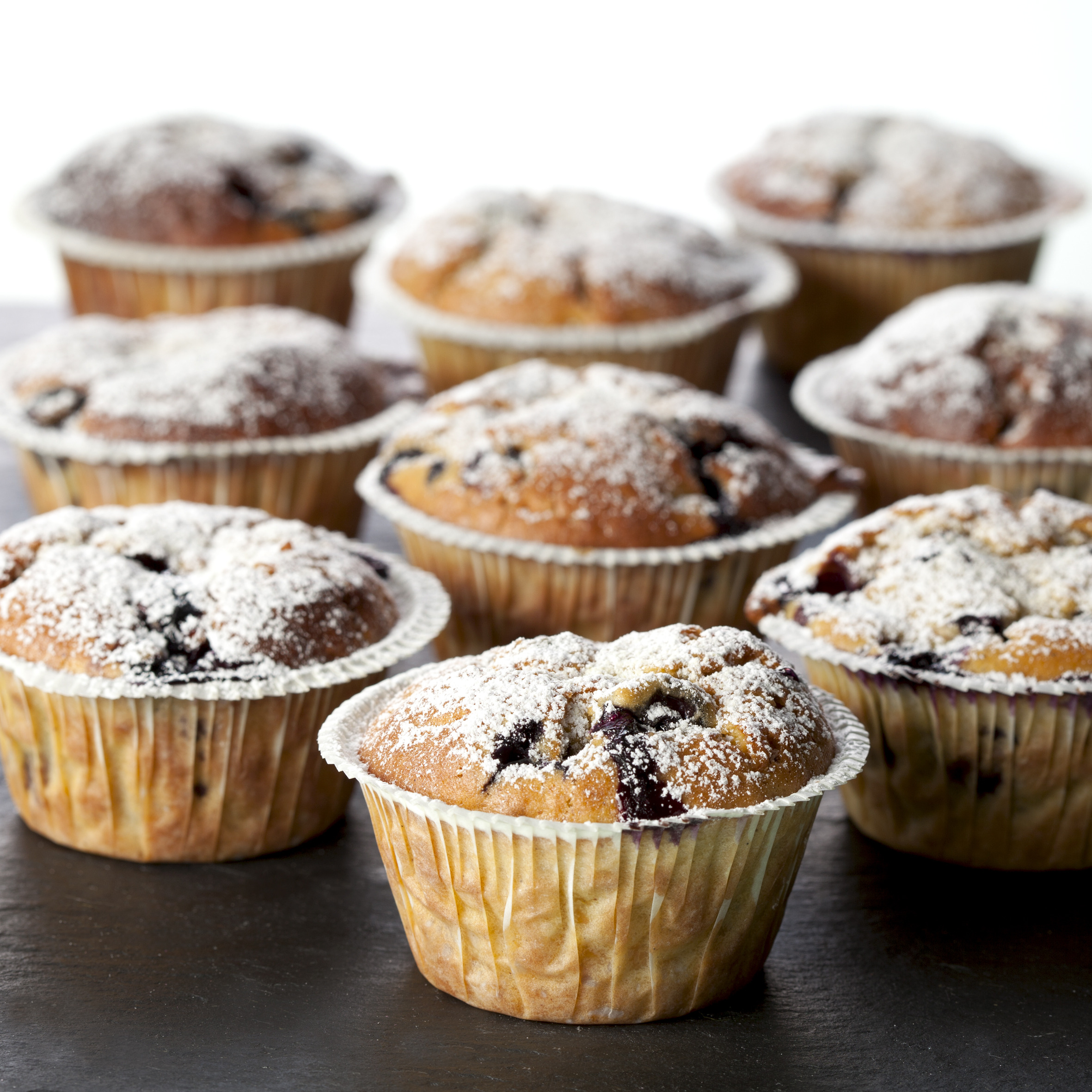 Græskarmuffins med blåbær