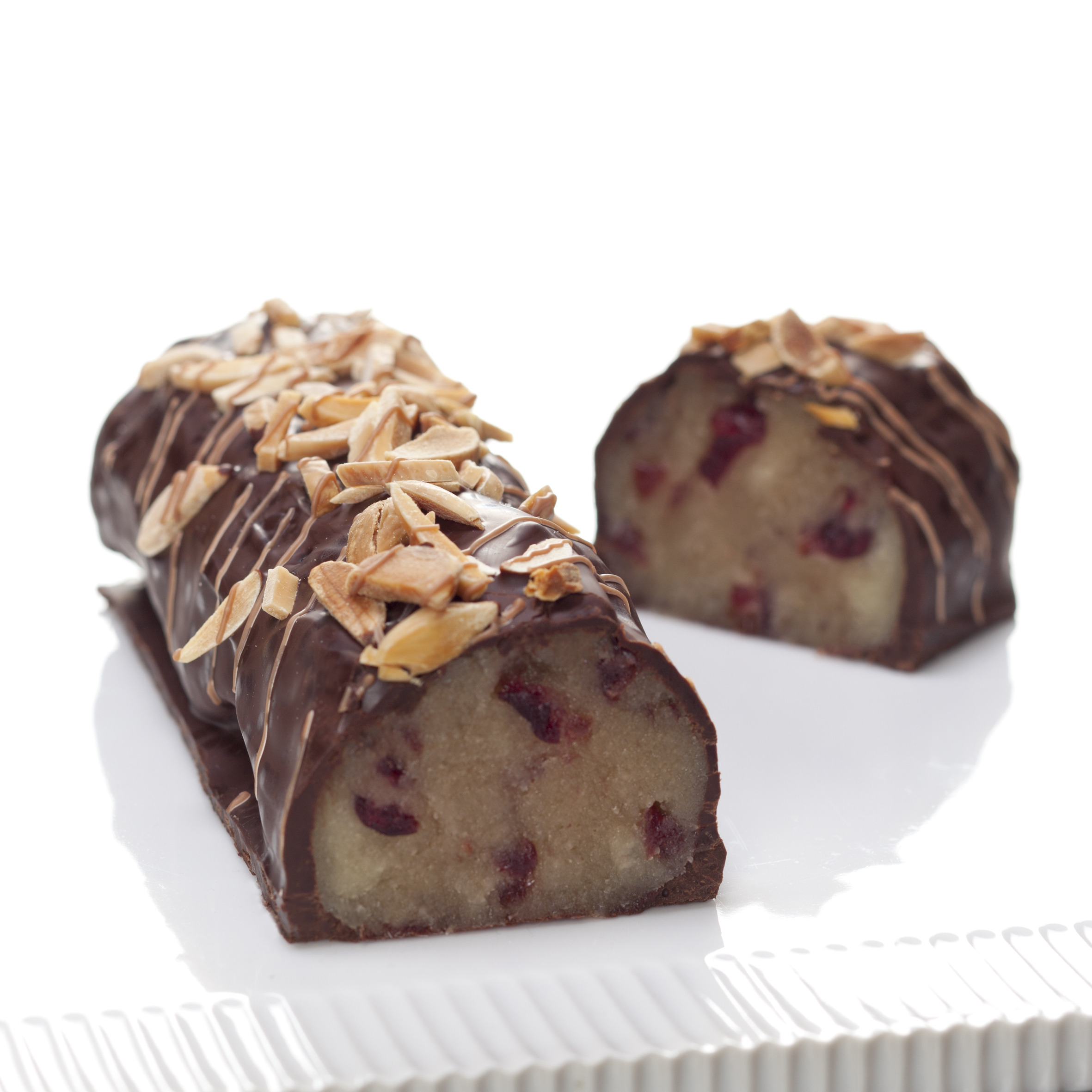 Marcipanbrød med cognac og soltørrede tranebær