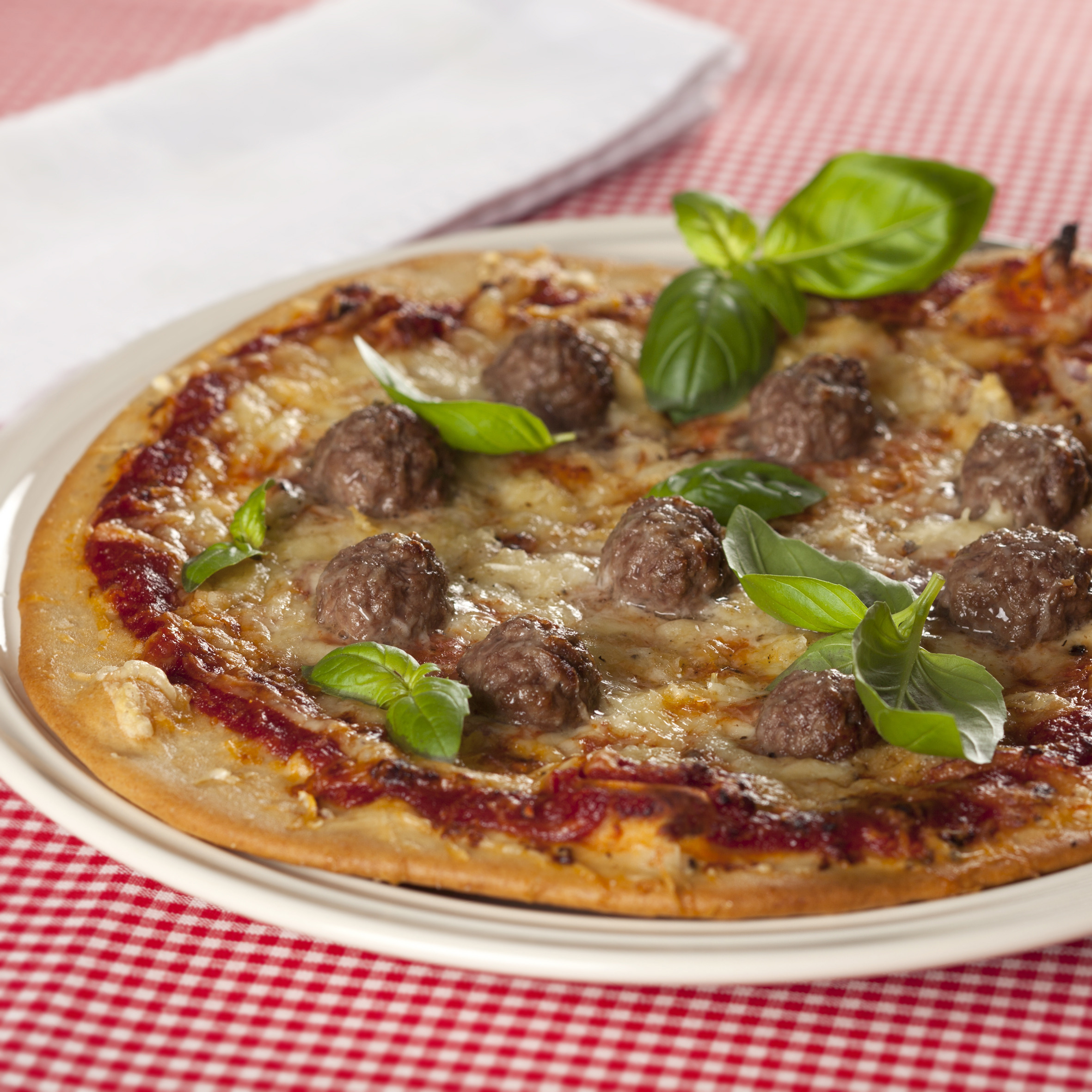 Pizza med oksekød