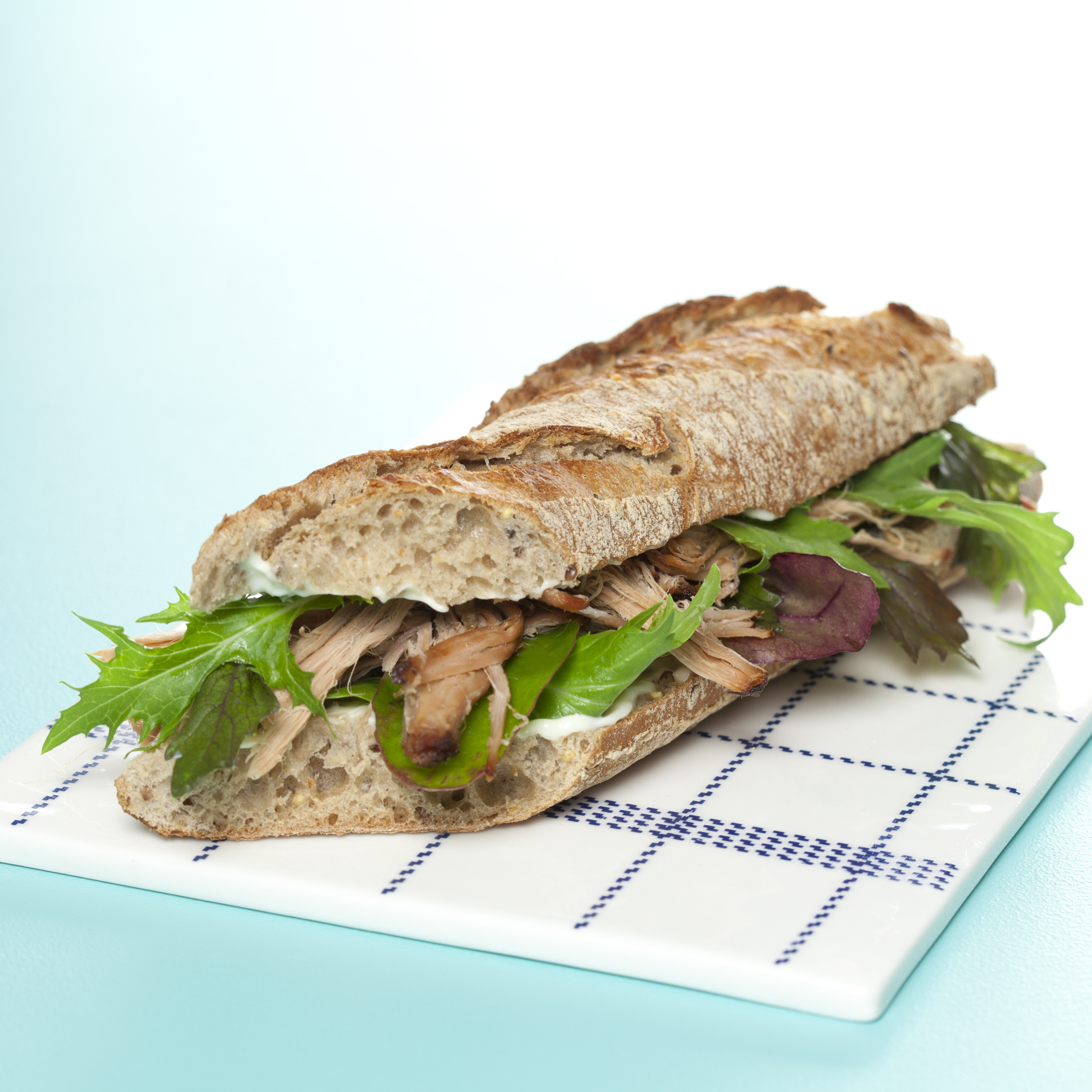 Sandwich med pulled pork