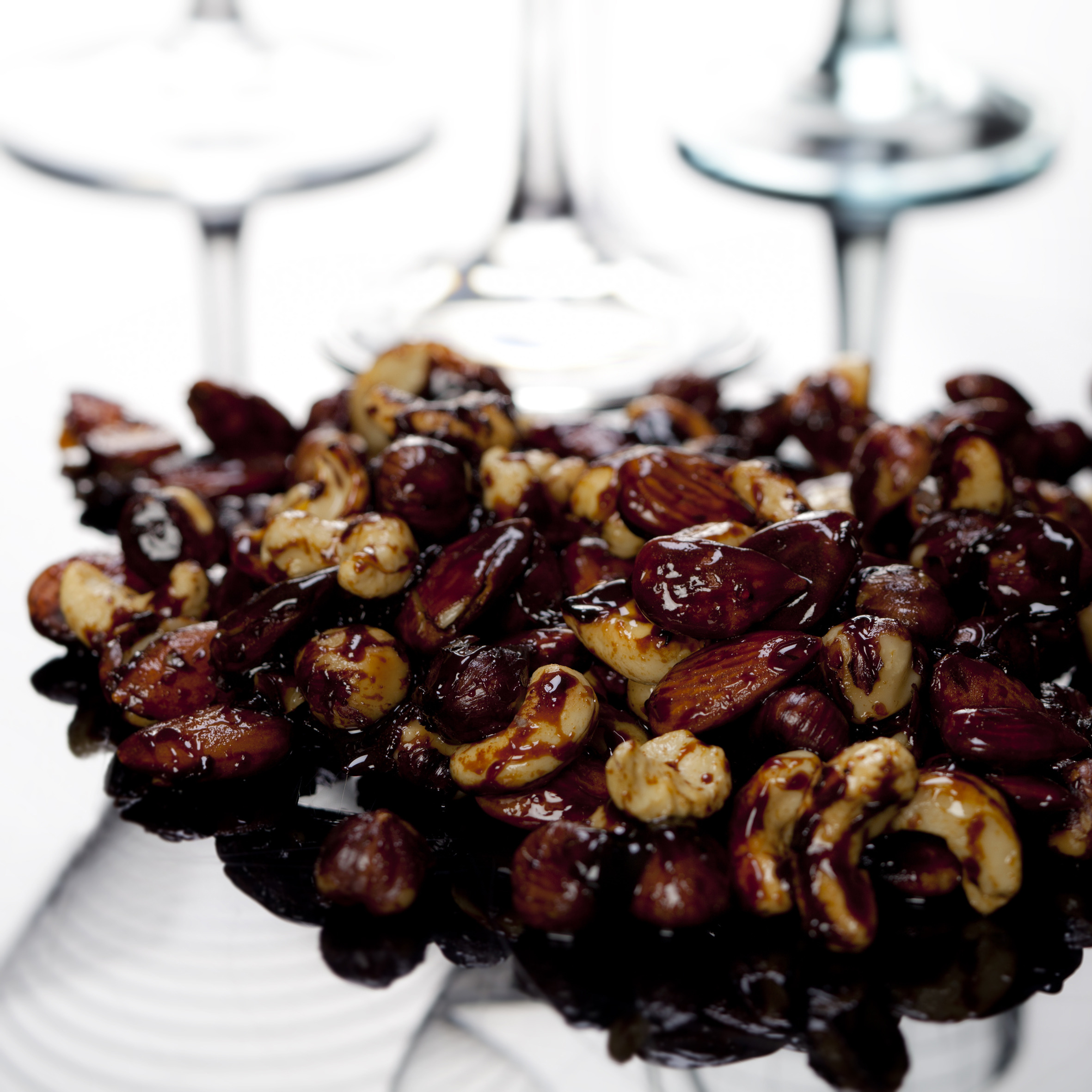 Sojaristede nødder med honning