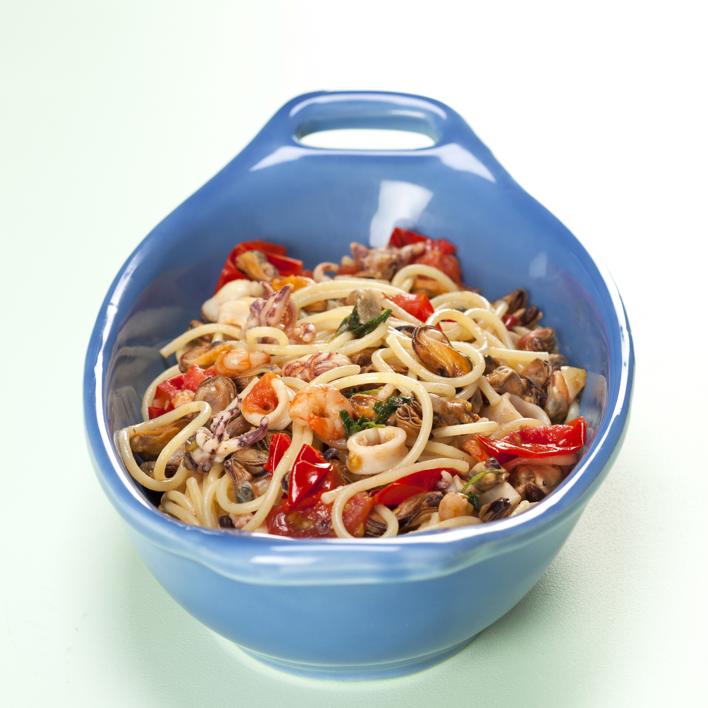 Spaghetti med skaldyr