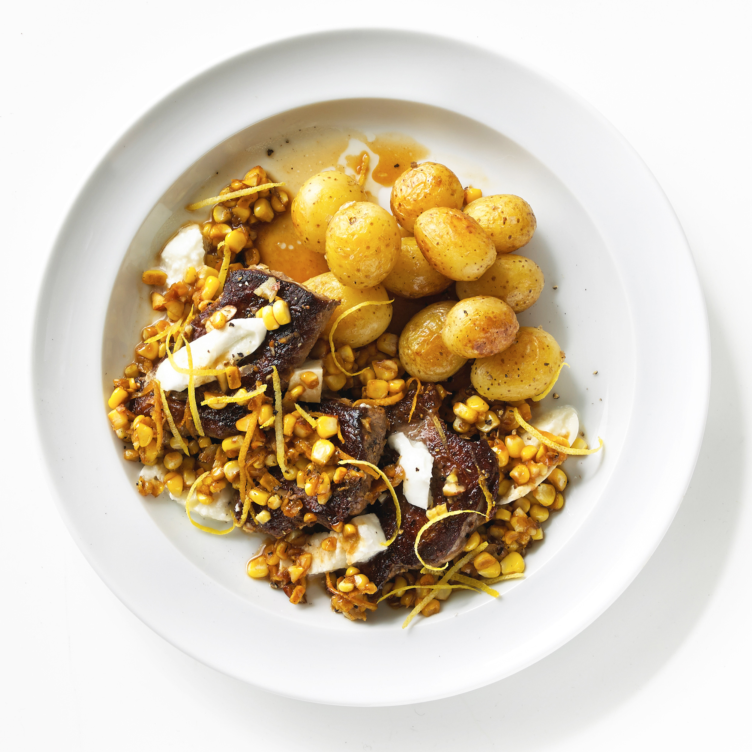 Lynstegt oksefilet med hvidløg- citron og soya