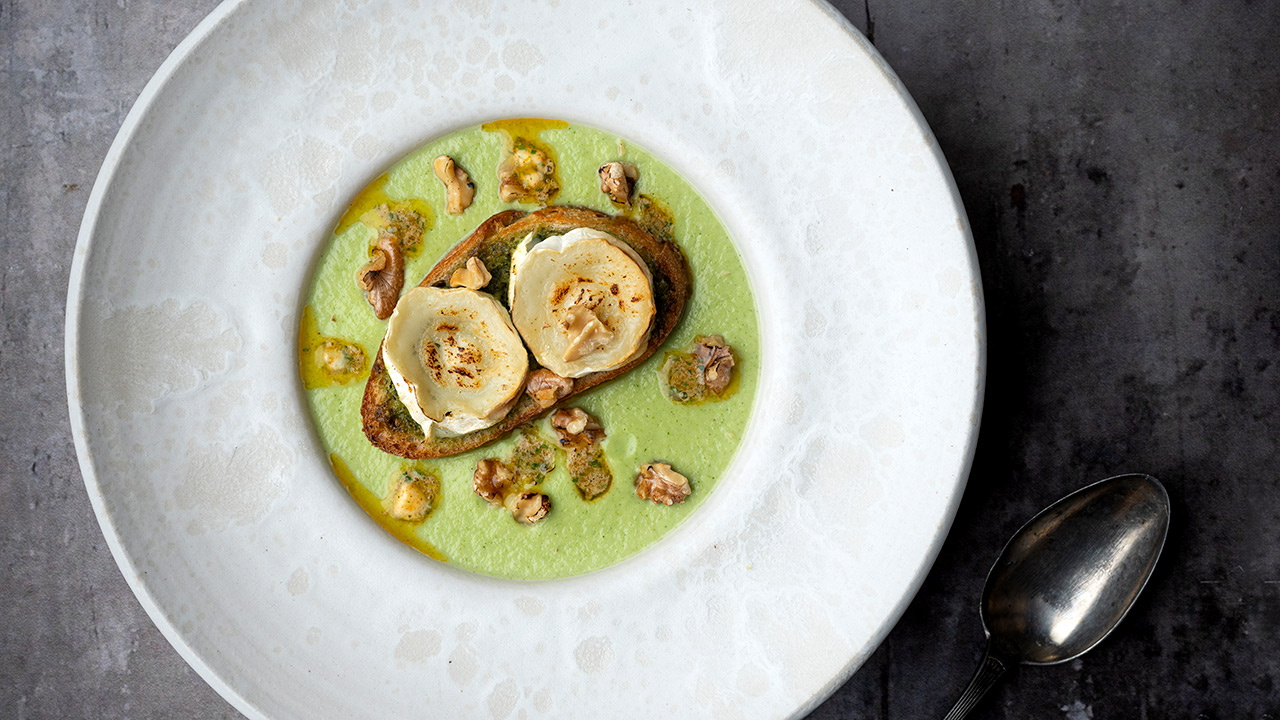 Broccolisuppe med gedeost