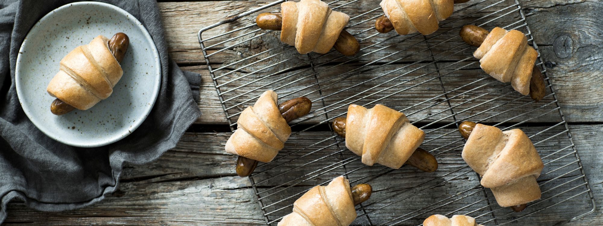 Pølsehorn med fuldkorn
