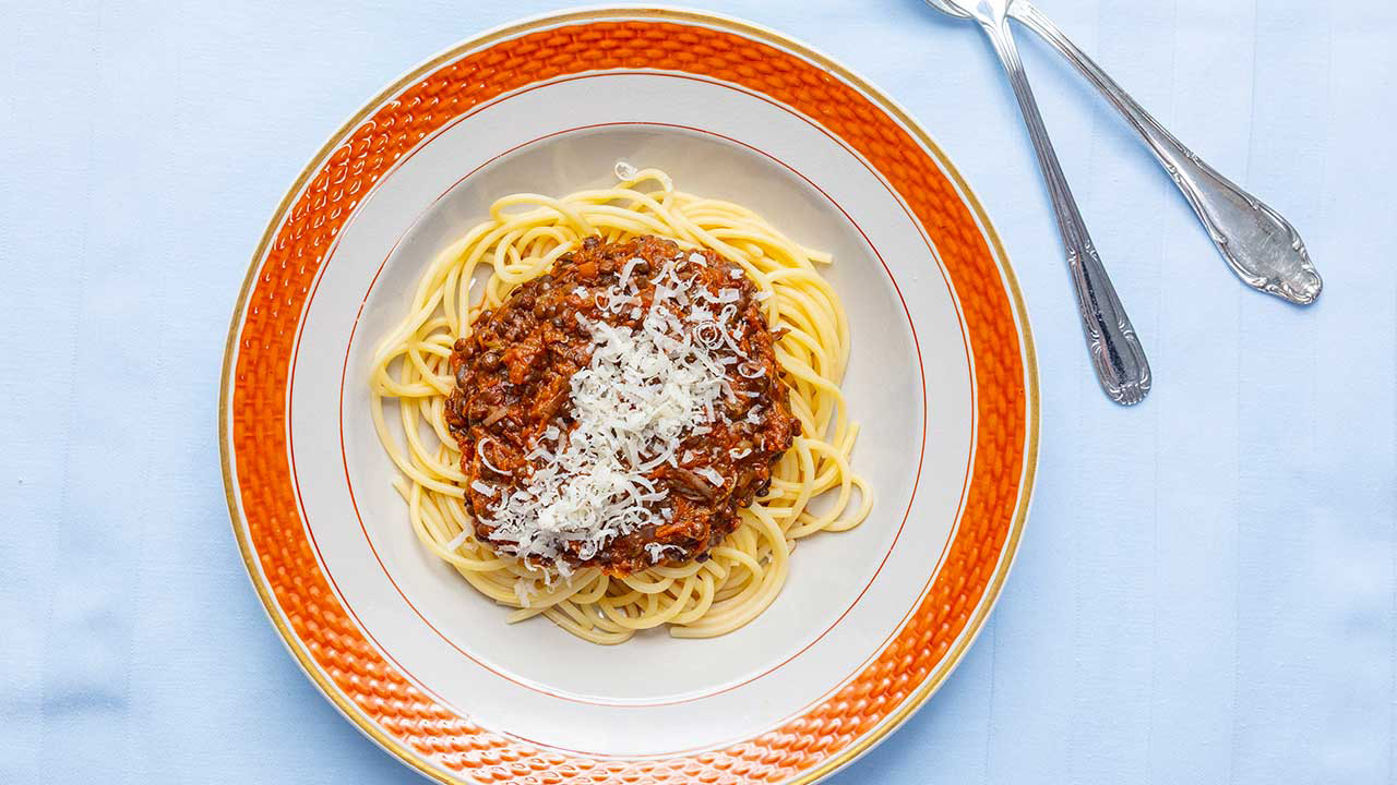 Spaghetti med bælgsovs