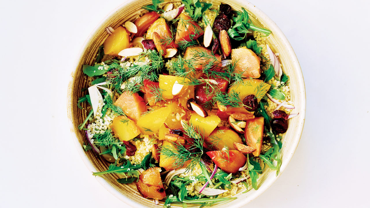 Couscous-bowl med rødbede