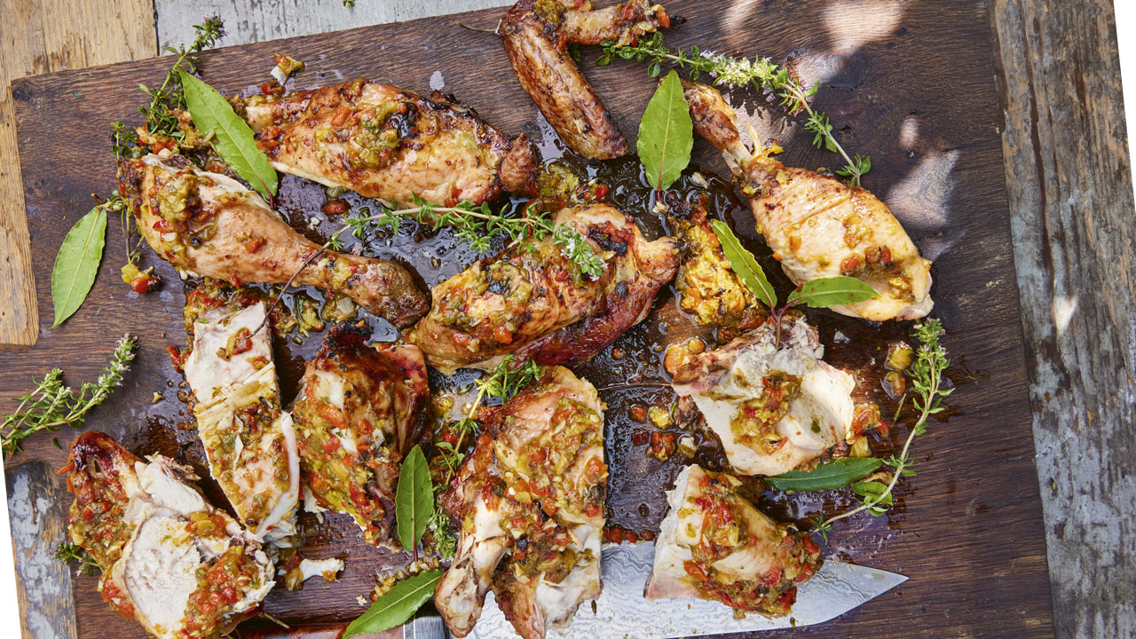 Grillet kylling med chili og citron