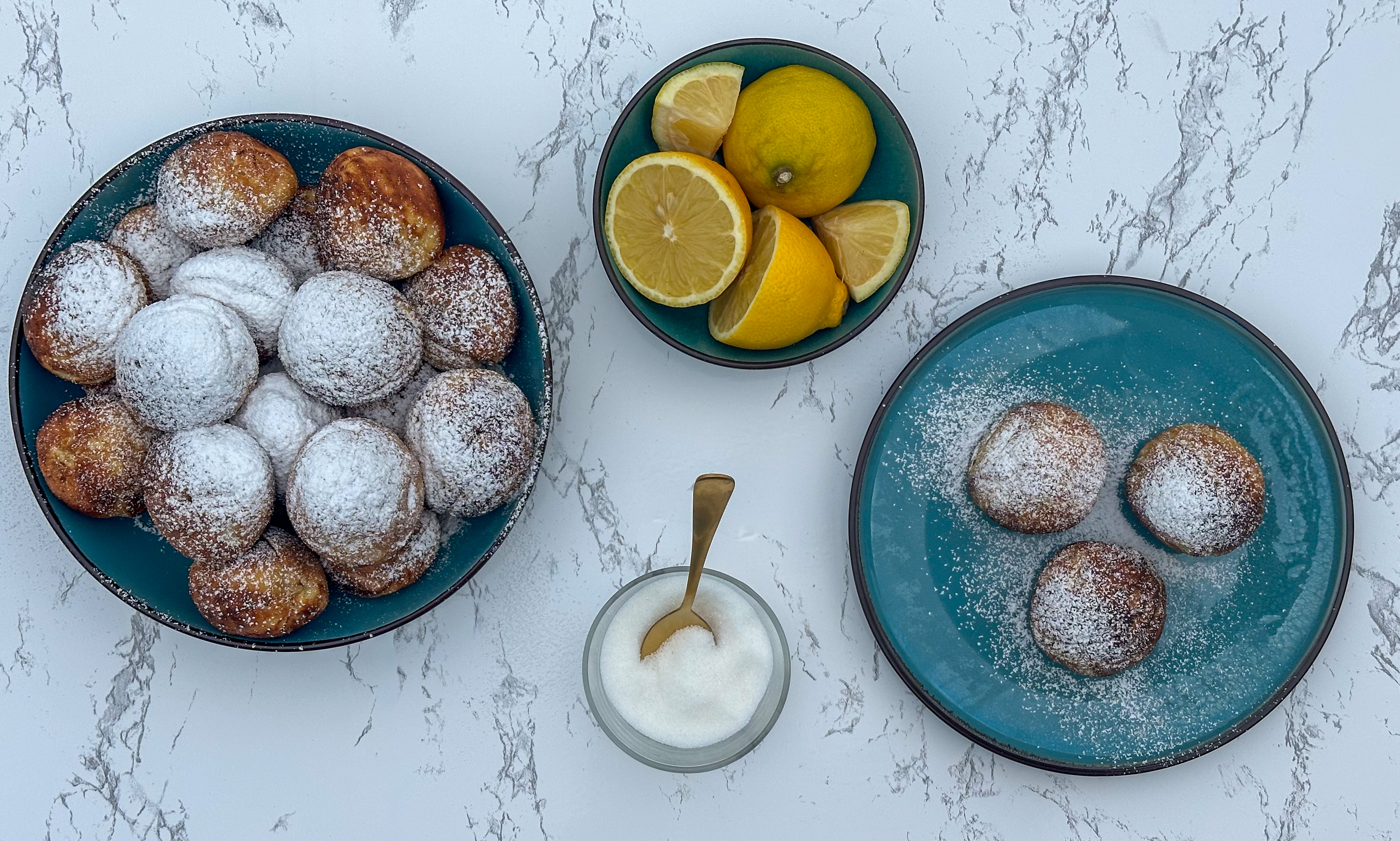 Æbleskiver med citron og kardemomme