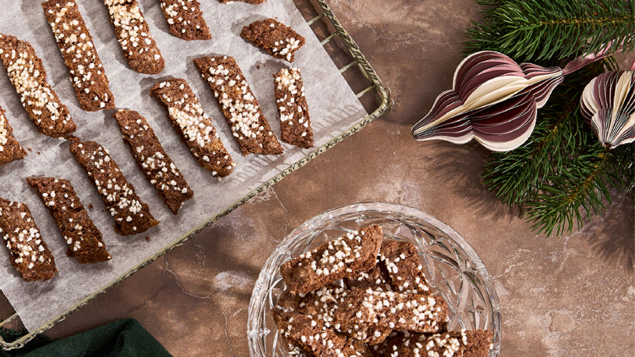 Svenske chokoladesnitter med fuldkorn