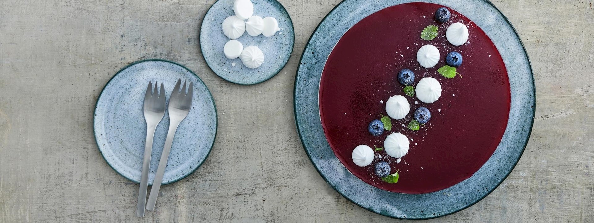 Cheesecake med blåbær