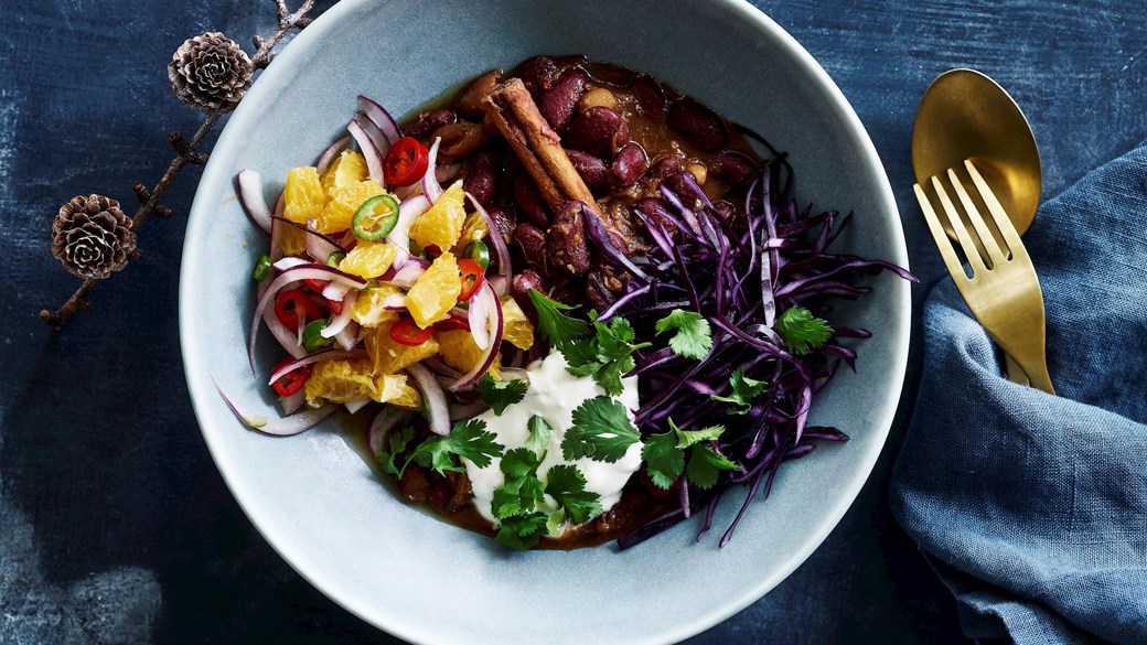 Chili con carne med appelsinsalsa