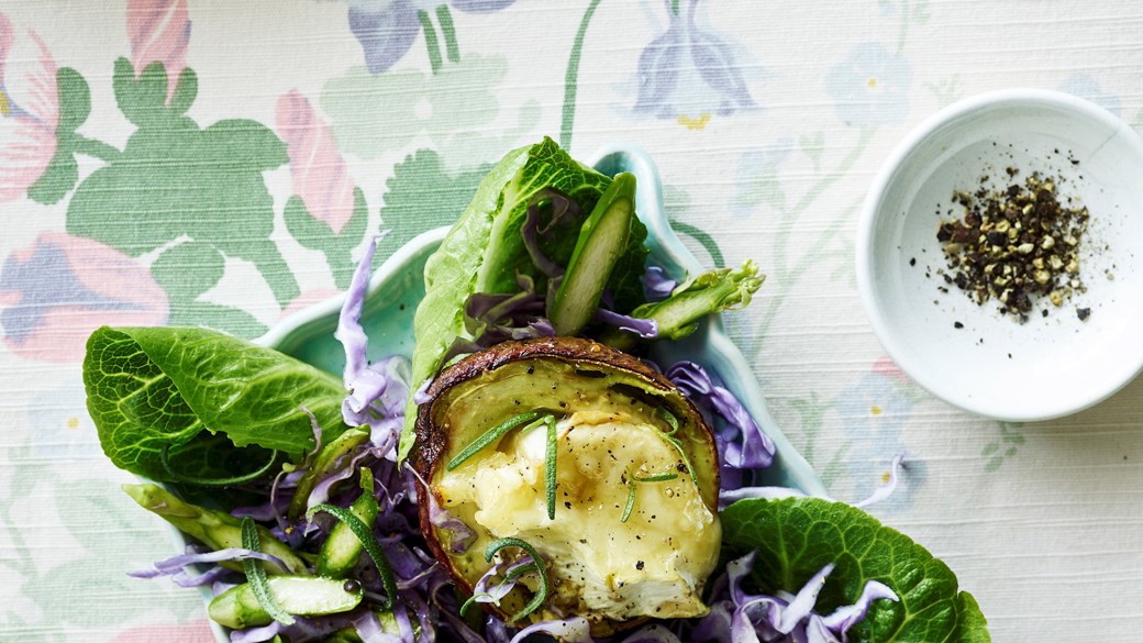 Bagt avocado med brieost
