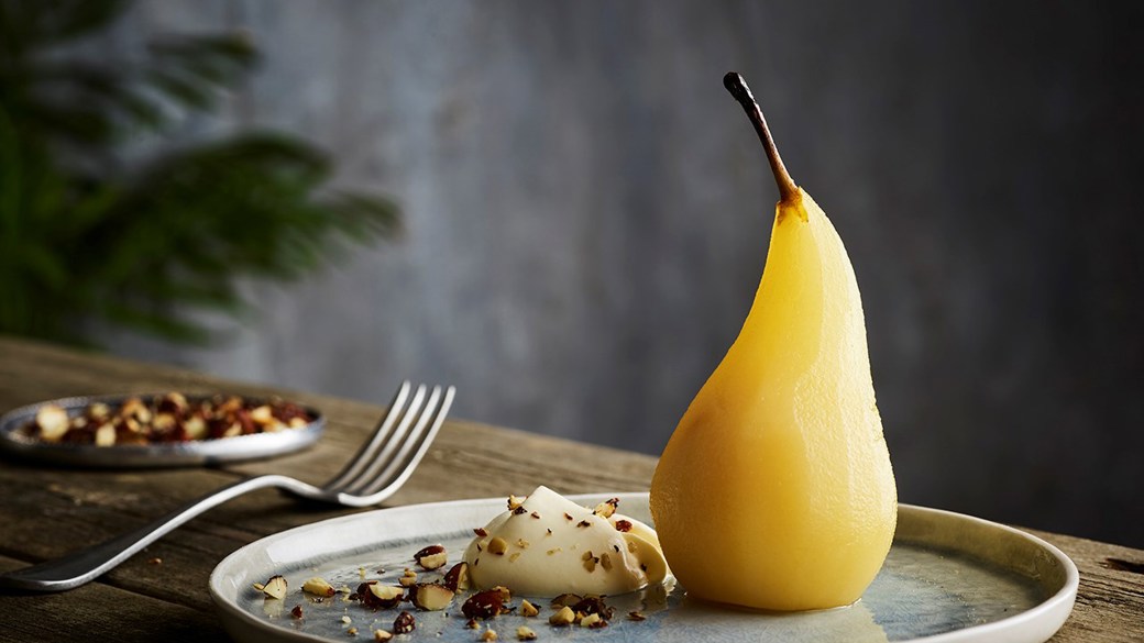 Citron og kardemommesyltede pærer
