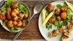 Grillspyd med kylling, mango og kartofler med chili - thumbnail