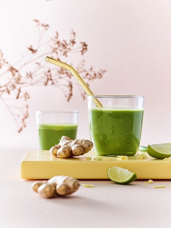 Grøn smoothie med havredrik