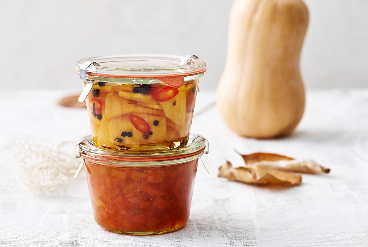 Syltet græskar og krydret græskarmarmelade