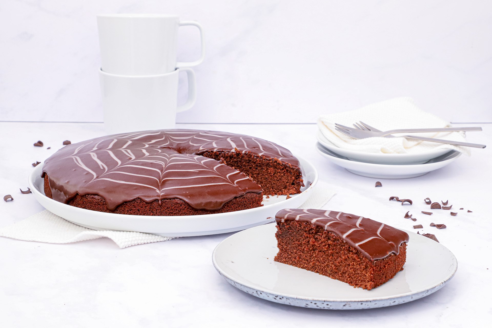 Halloween chokoladekage med appelsin