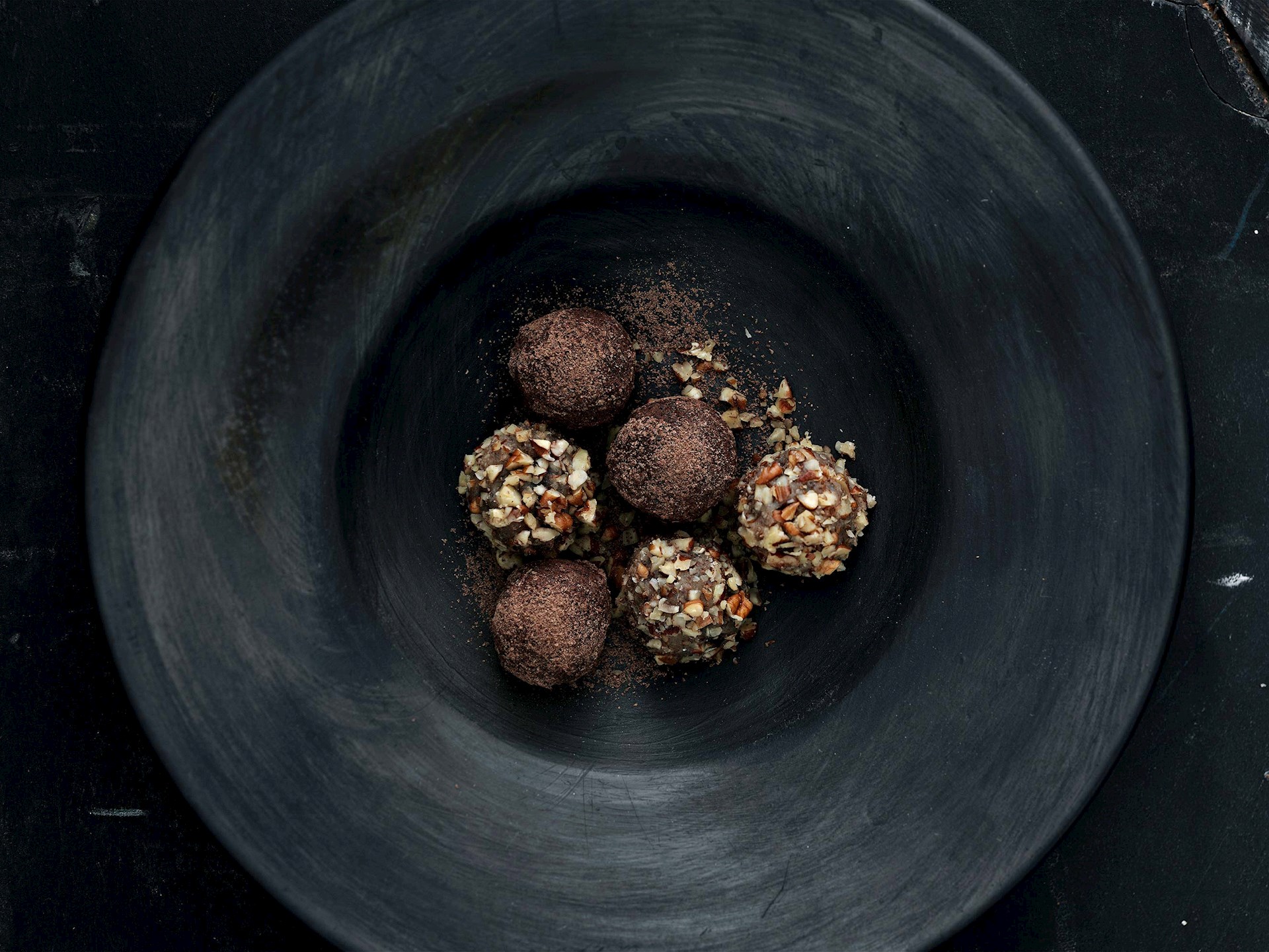 Marcipan og chokoladekugler med whisky