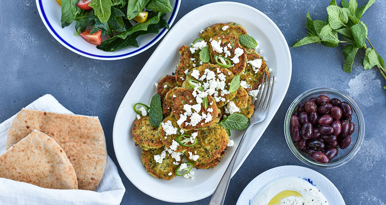 Vegetariske fetadeller med friske krydderurter