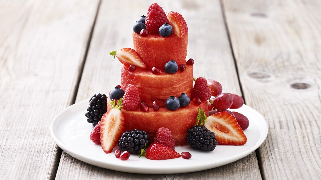 Festlig frugtlagkage