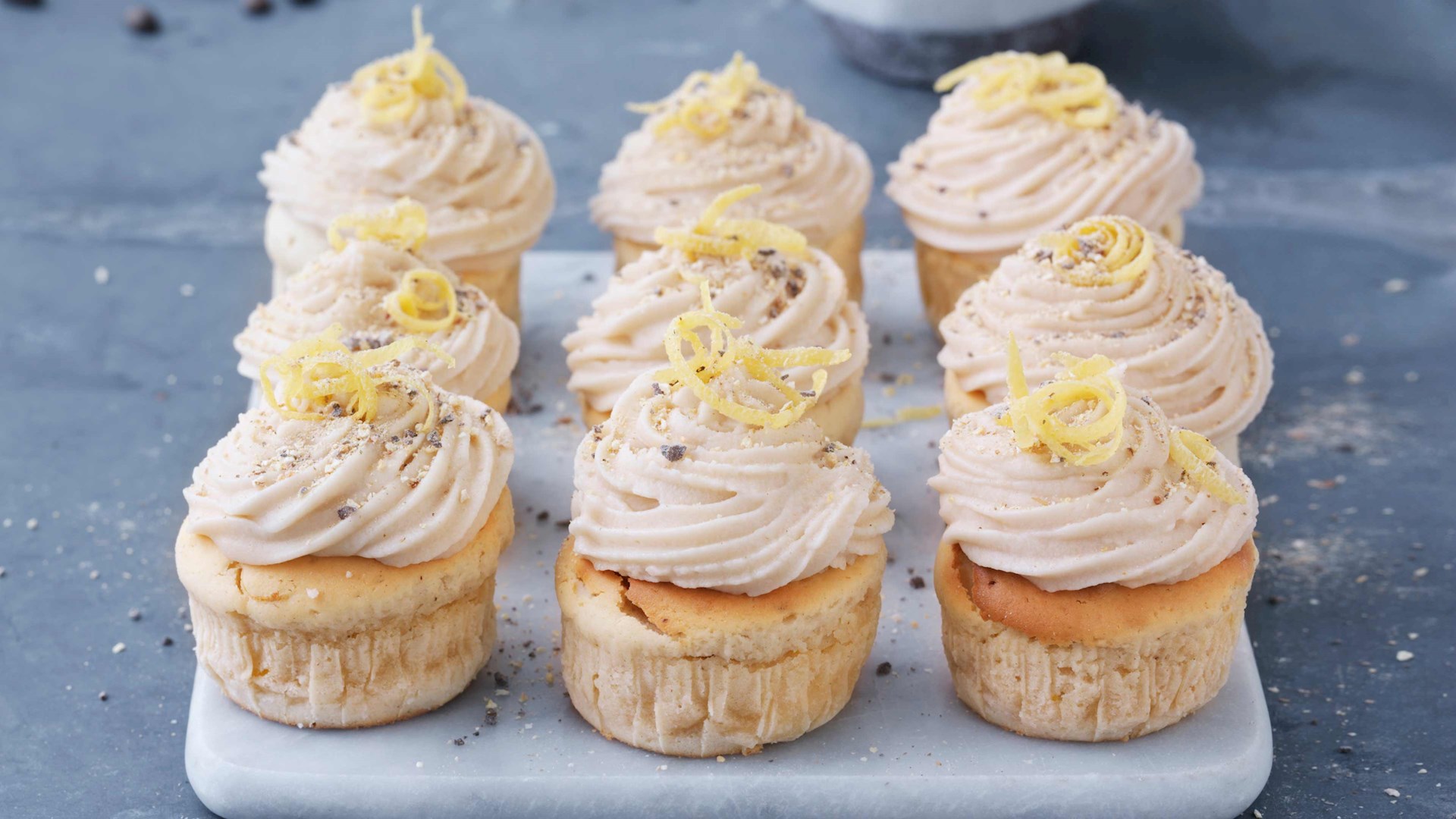 Citroncupcakes med espresso/citronsmørcreme