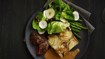 Bisonsteak og pommes Anna med æble og sauce - thumbnail