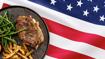 New York Strip steak med pommes frittes og tilbehør - thumbnail