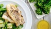 Limebagt rødfisk med kartoffelsalat og citron-vinaigrette - thumbnail