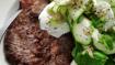 Jerkmarinerede nakkekoteletter med squashsalat - thumbnail