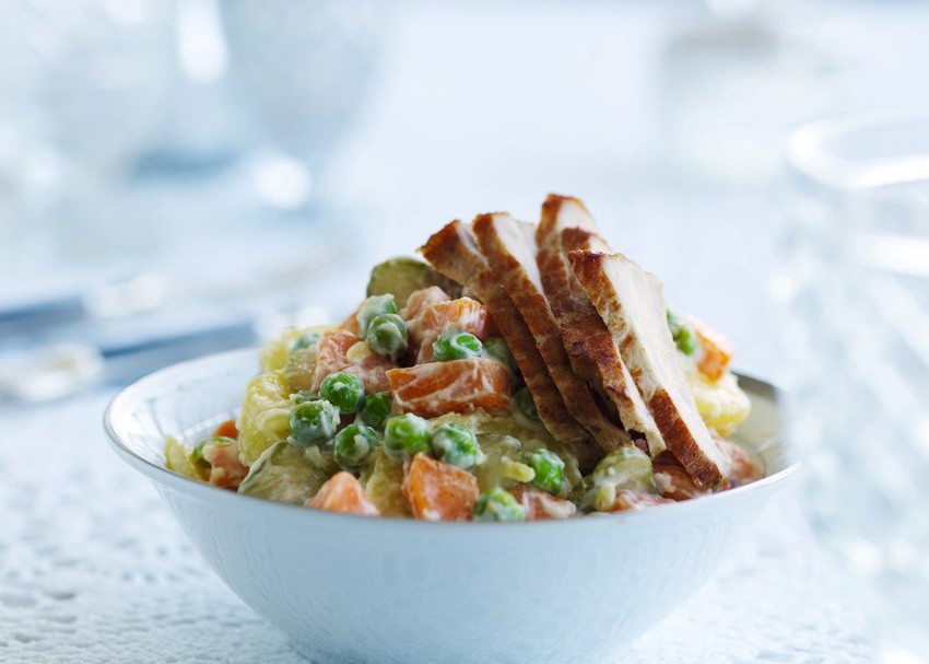 Russisk Salat Med Rødbeter