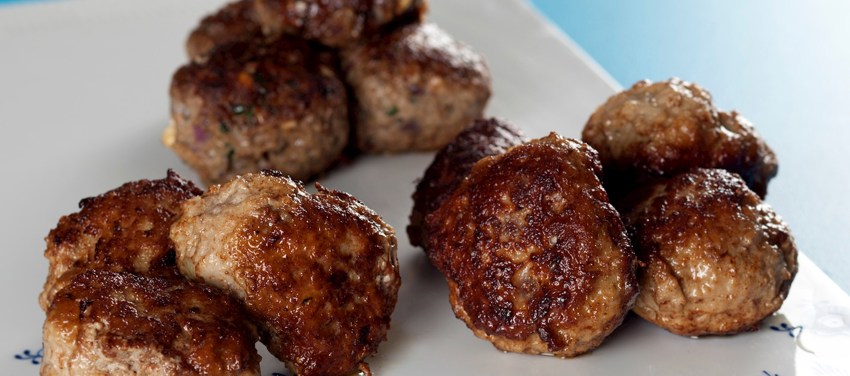 3 slags frikadeller