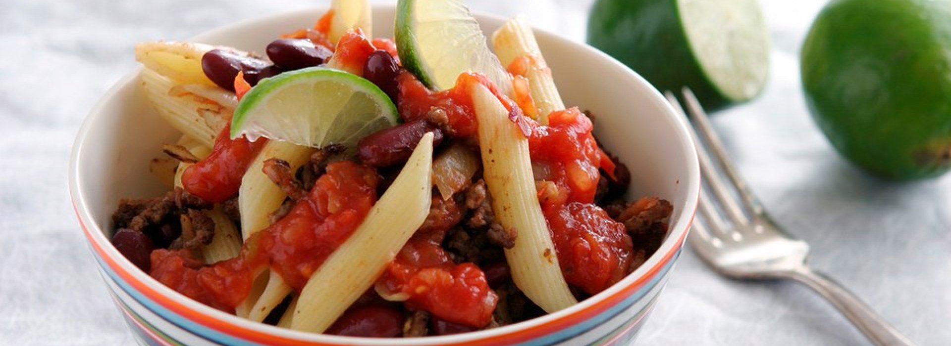 Chili con carne med pasta Se opskriften her