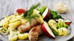 Skinkemedister med varm kartoffelsalat - thumbnail