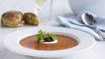 Tomatsuppe med chorizo og cremefraiche - thumbnail